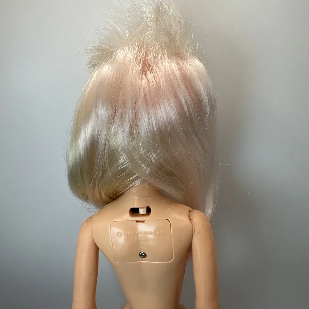 Vintage 1985 Hasbro Jem Jerrica Doll Nude Light Up Earrings Shoe Stand Works
